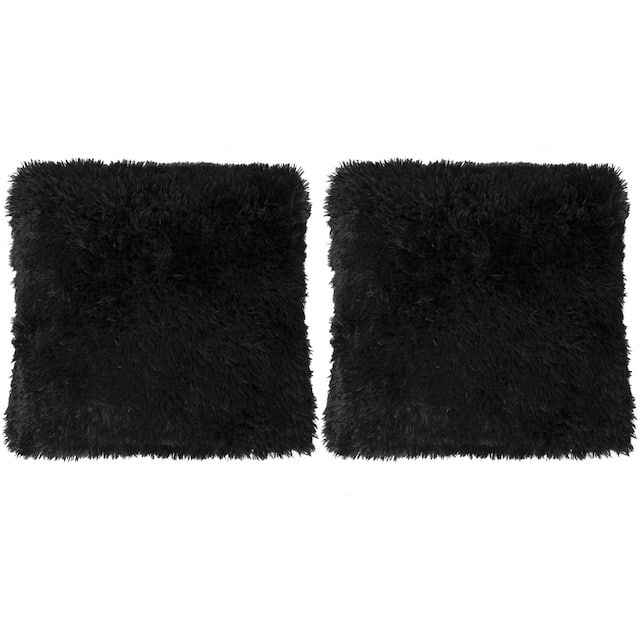 Faux Fur Decorative 18-inch Throw Pillows (Set of 2)