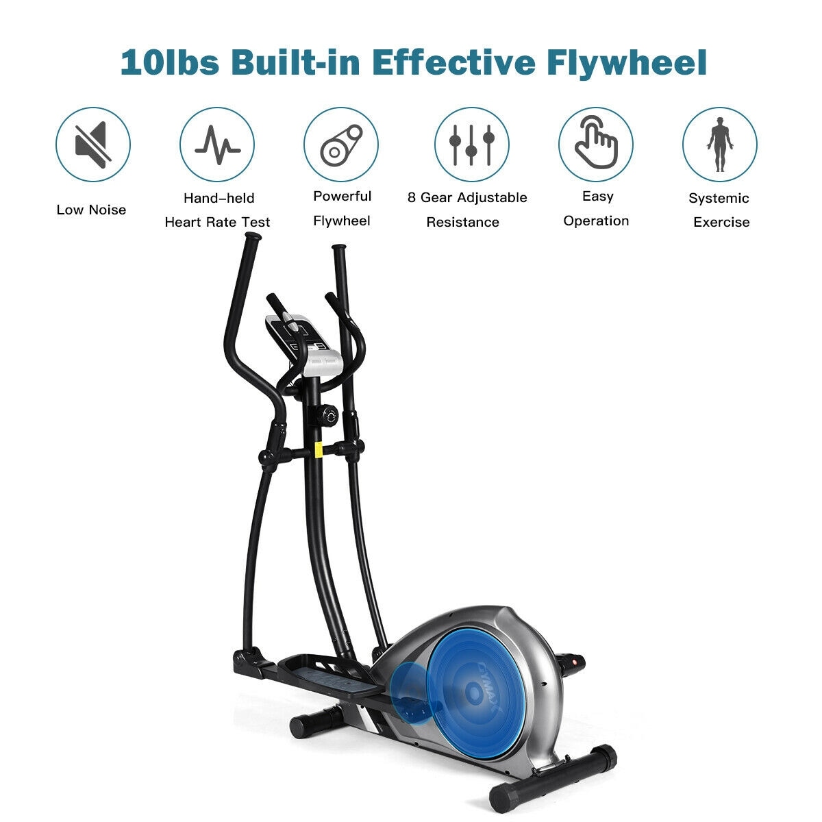 Gymax Magnetic Elliptical Machine Trainer Fitness Exercise Equipment Bed Bath Beyond 28764050