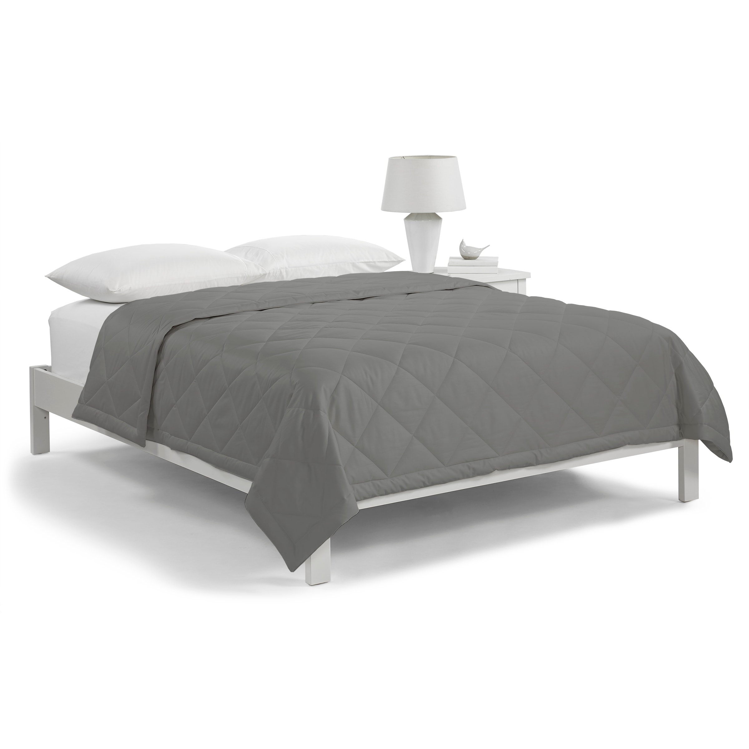 Serta Down Alternative Blanket Full Queen Charcoal