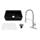 Option 30" Matte Black Sink + Brushed Nickel Faucet