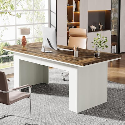 63" Large Computer Desk,Modern Executive Desk Home Office Desk Study Writing Desk