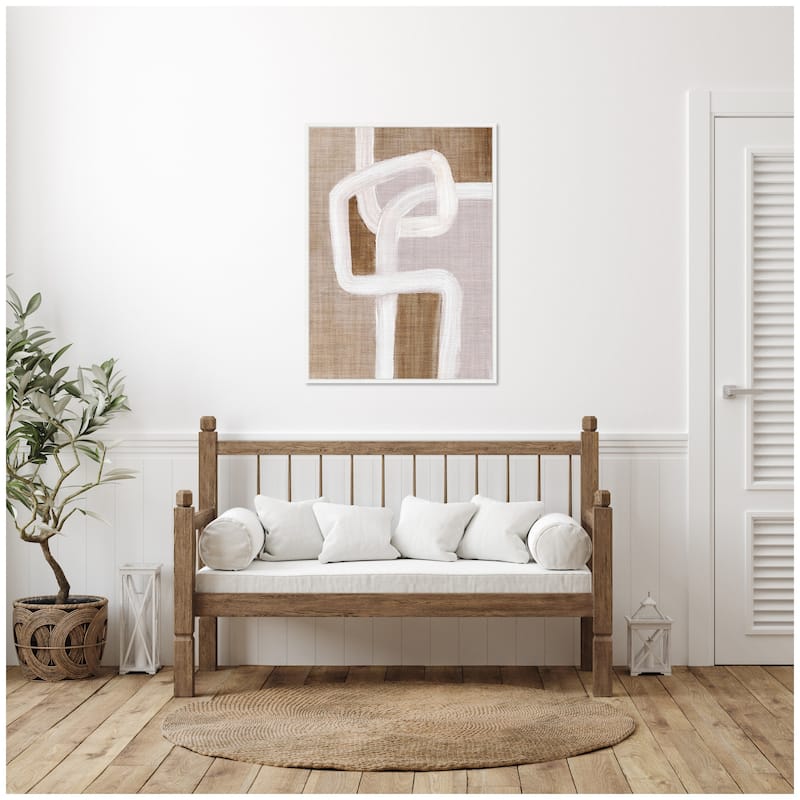 Kate and Laurel Sylvie Rhythmic Lines l Framed Canvas by Nikita Jariwala