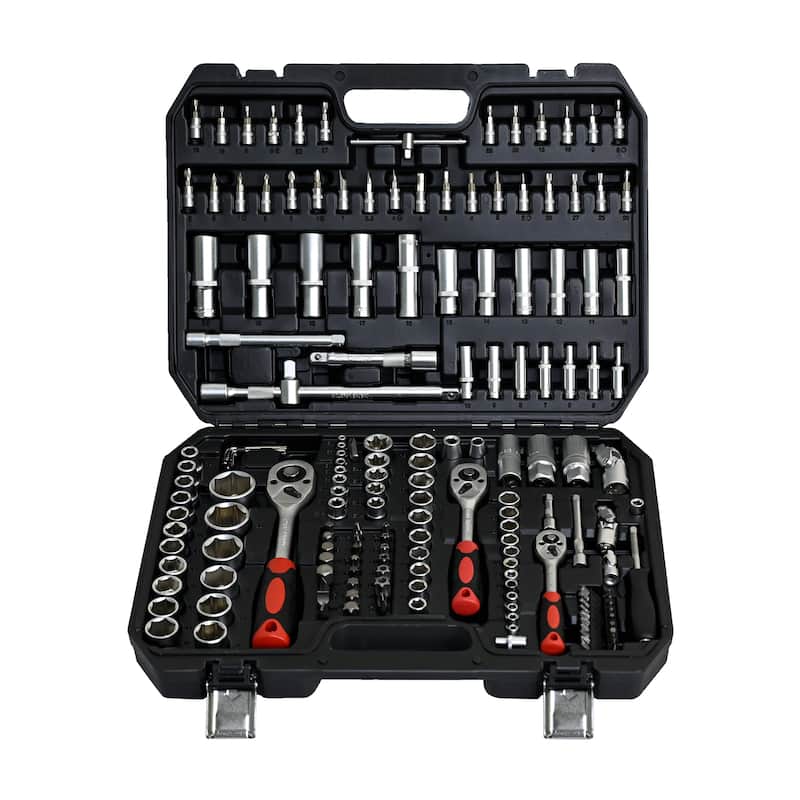 Universal Home Car Repair Tool Set, Socket and Ratchet Wrench Toolbox 171pcs