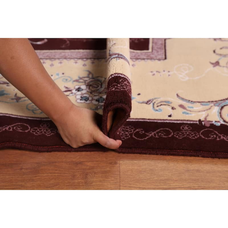 Victorian Style Tabriz Turkish Area Rug Machine Made Carpet - 9'8" x 12'11"