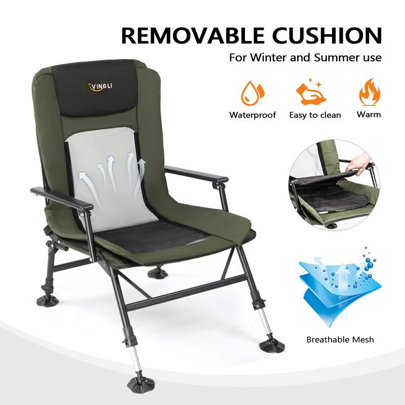VINGLI Heavy Duty Fishing Chair Support 440 LBS