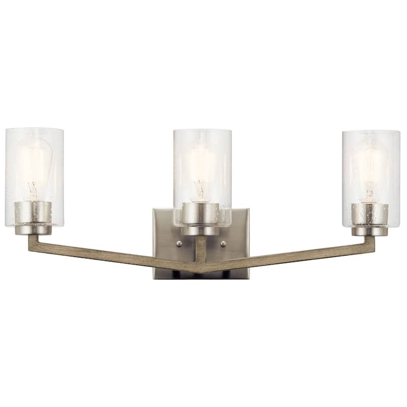 Kichler Deryn 3 Light 24" Wide Bathroom Vanity Light - Distressed Antique Gray