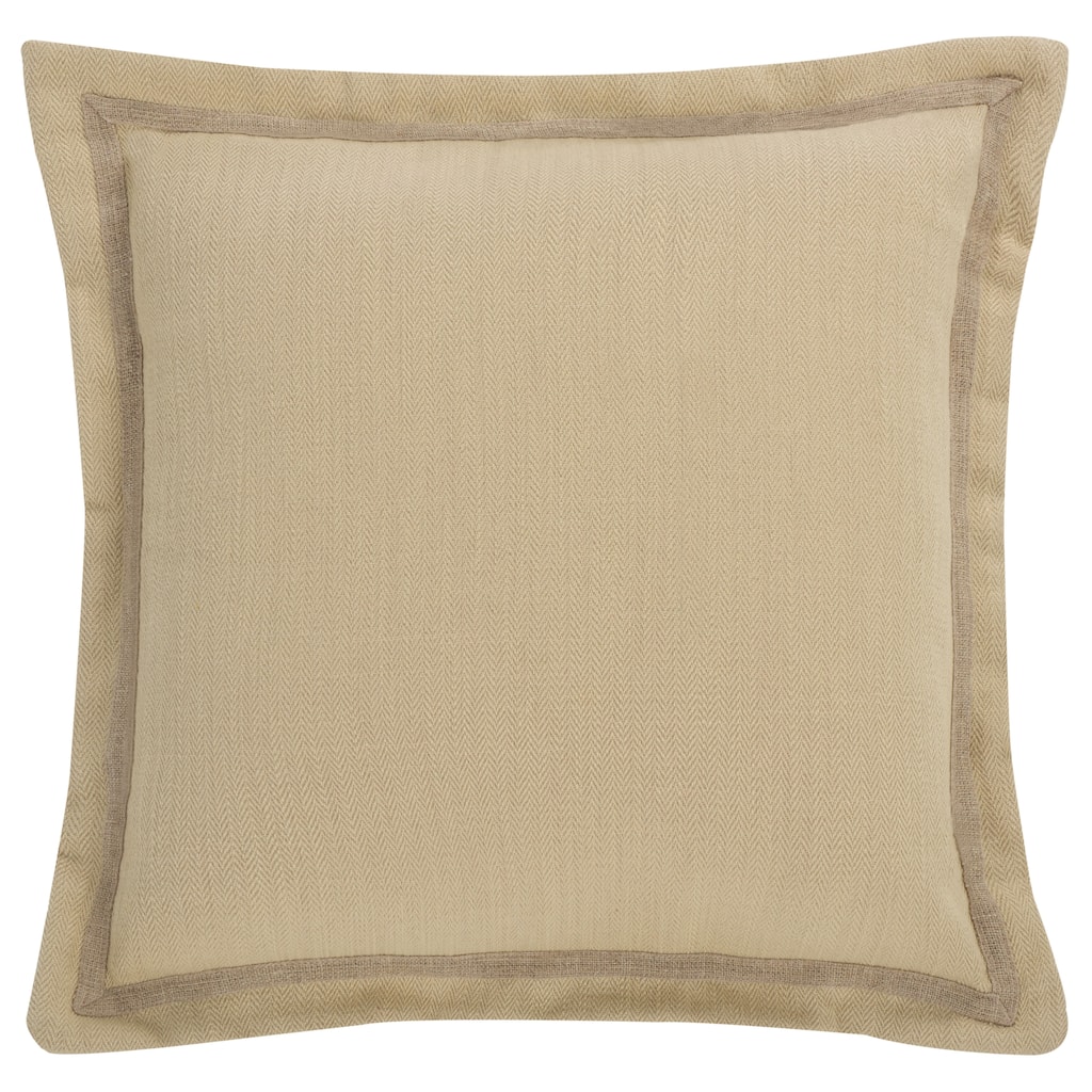 SAFAVIEH Home Jinnie 18-inch Square Taupe Cotton Blend Decorative Throw Pillow