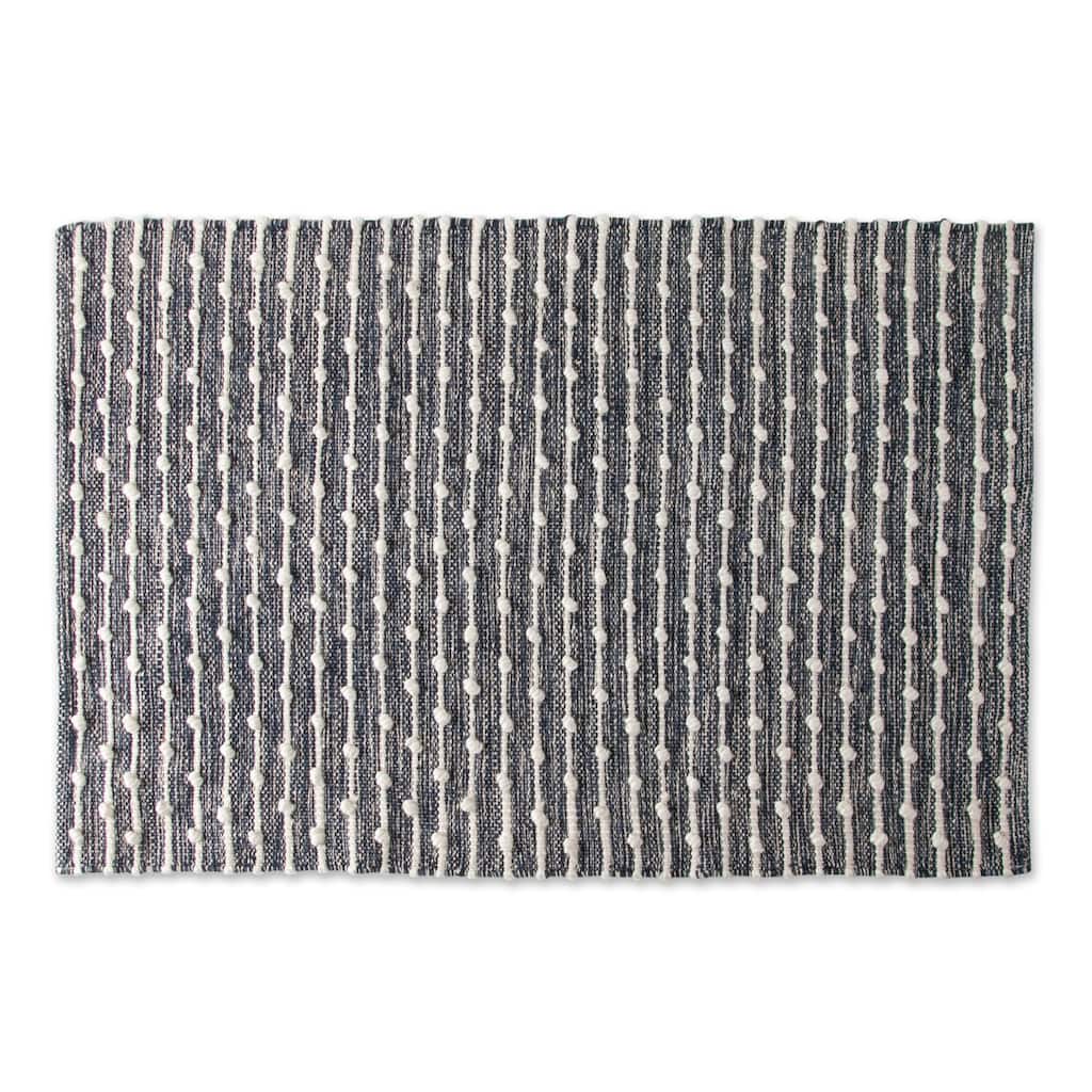 DII French Blue Recycled Cotton Loop Rug - 2x3