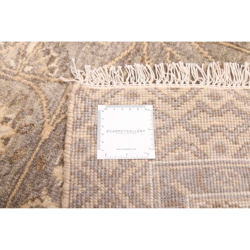 ECARPETGALLERY Hand-knotted Mirzapur Dark Grey Wool Rug - 8'11 x 12'0