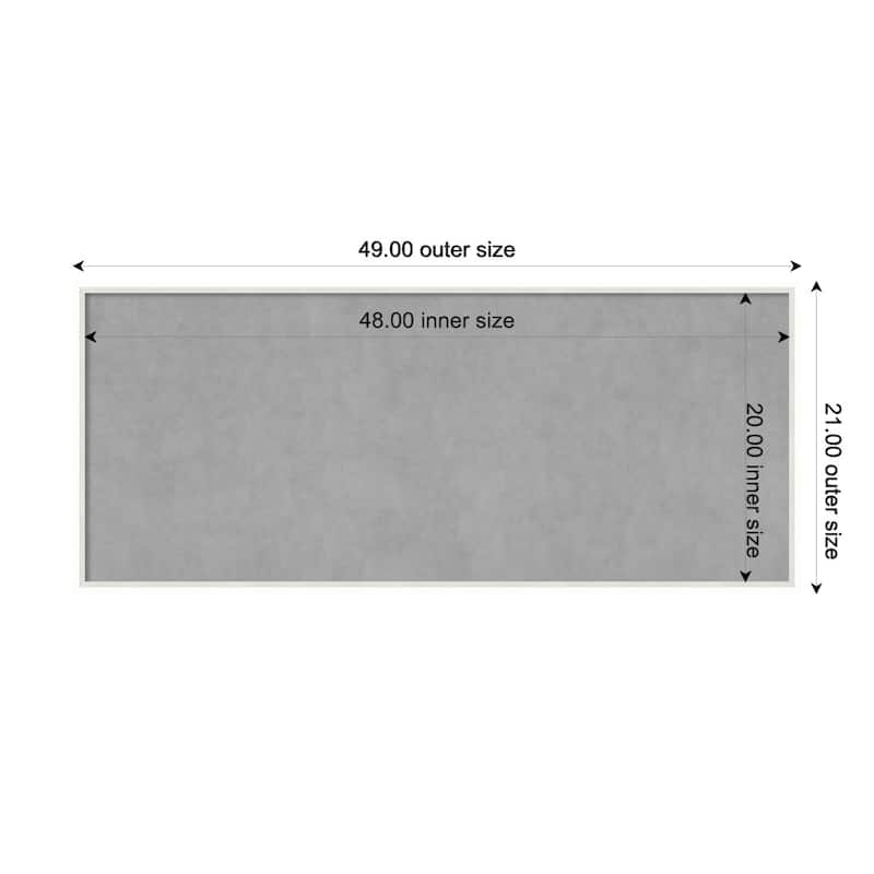 Amanti Art Lucie White Framed Magnetic Board - Board Size 48x20