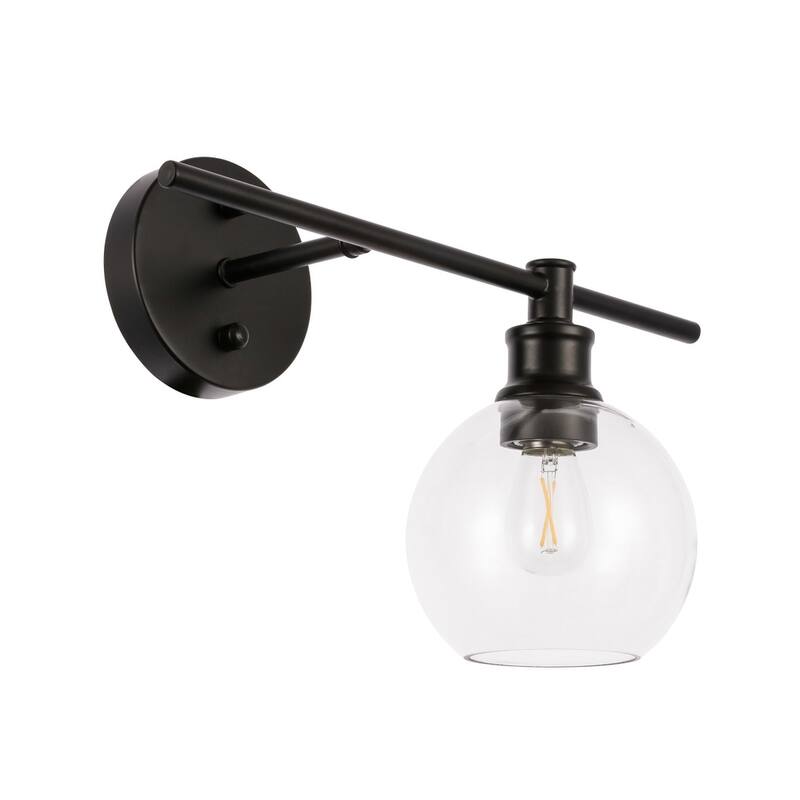 Collins 1-Light Glass Right Wall Sconce - 14.7/9.8