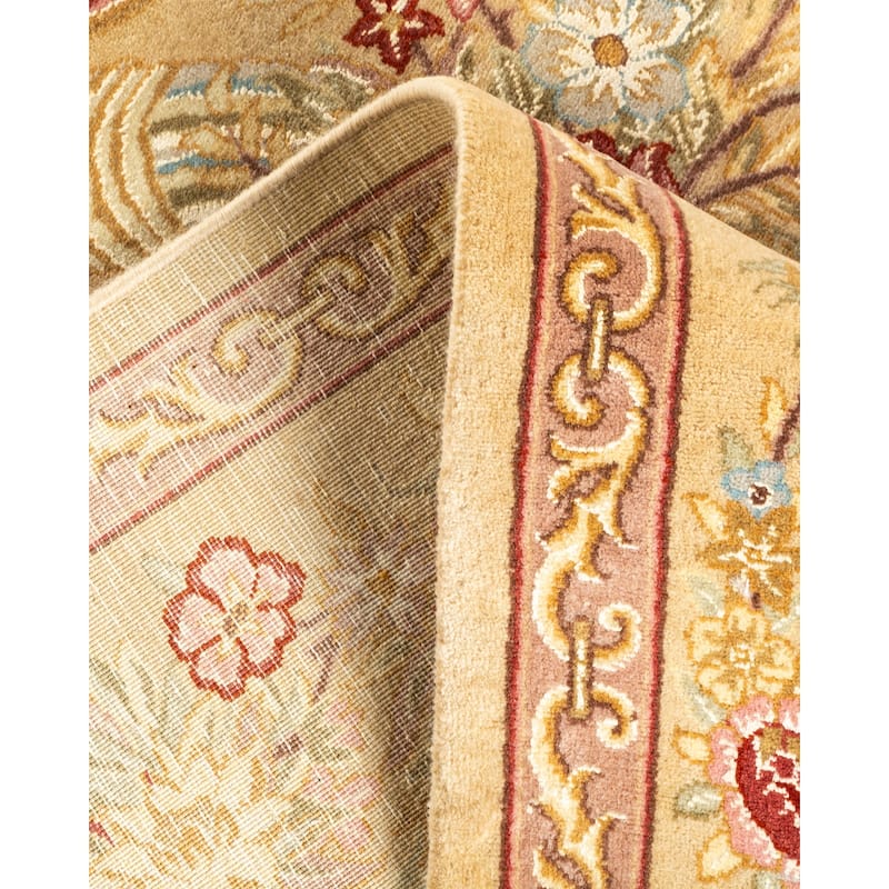 Overton Mogul One-of-a-Kind Hand-Knotted Area Rug - Yellow, 6' 8" x 9' 10" - 6' 8" x 9' 10"