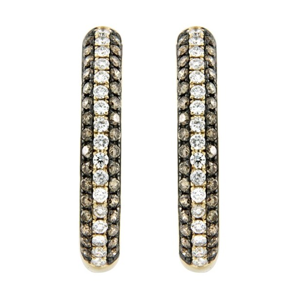 Prism Jewel 1 09ct G H Si1 Brown Diamond Natural Hoop Prism Jewel 1 09ct G H Si1 Brown Diamond Natural Hoop Earring