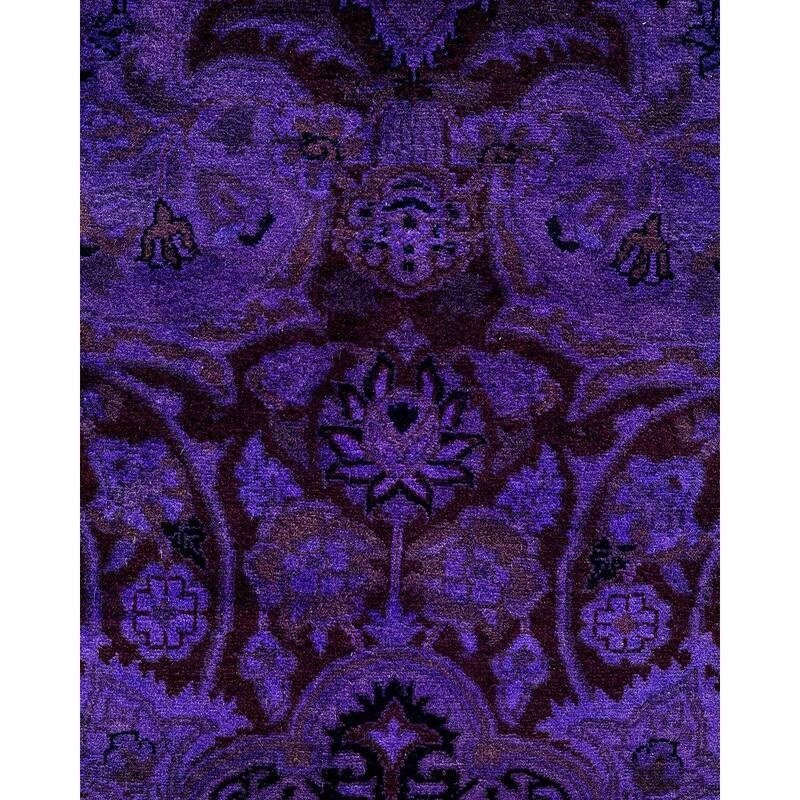 Fine Vibrance, One-of-a-Kind Handmade Area Rug - Purple, 8' 1" x 8' 1" - 8' 1" x 8' 1"