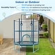 preview thumbnail 9 of 16, Gymax 60'' Trampoline for Kids w/ Gymnastic Bar Rings Foamed Handle No - See Details