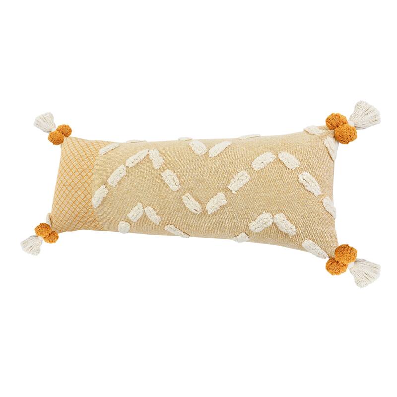 Sevita Golden Glow Zeal Pom Throw Pillow