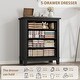 preview thumbnail 12 of 18, 4 Dresser for Bedroom, 34.8" Tall Vertical Drawer Dresser with Large Storage, Freestanding Wooden Closet Chest
