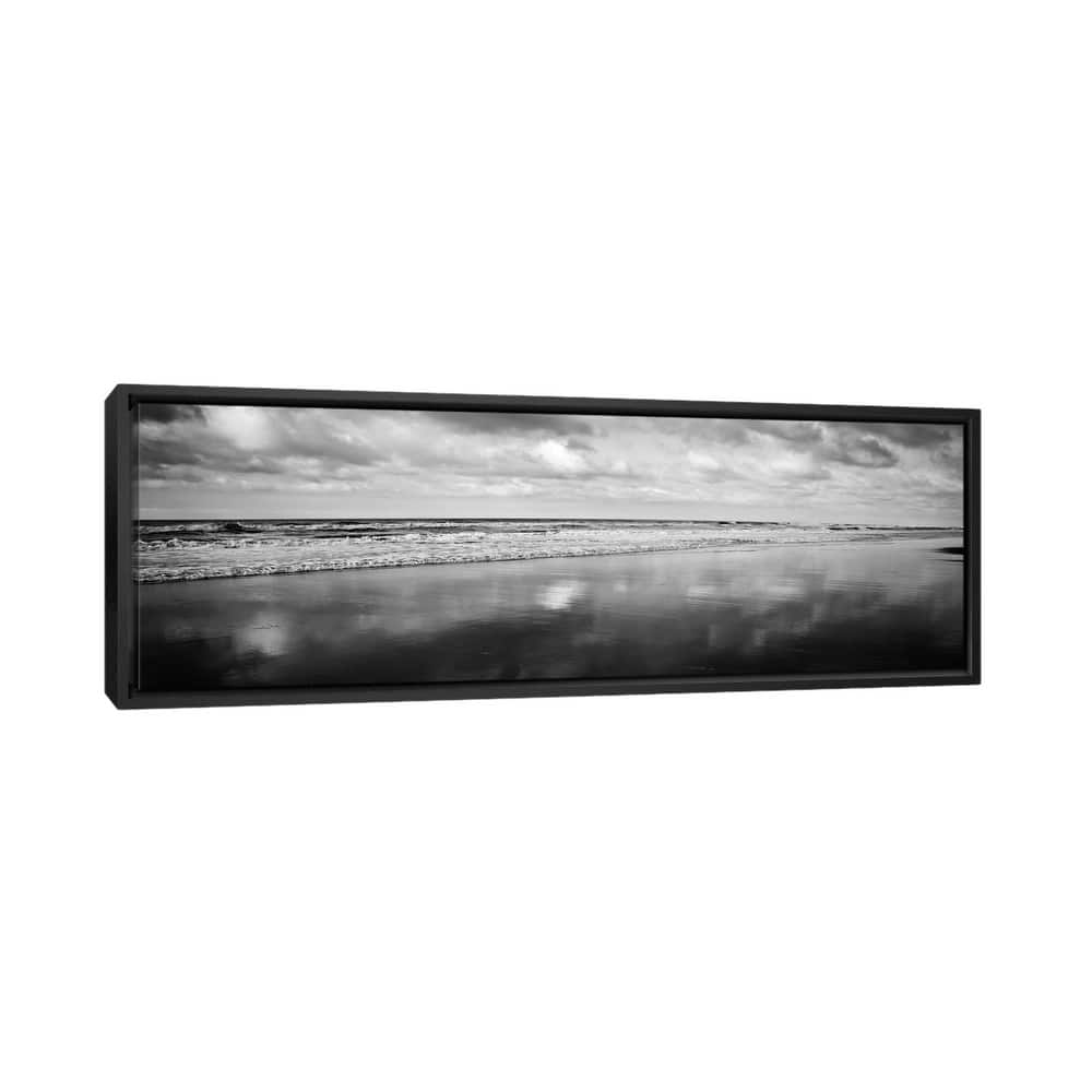 iCanvas "Beach (Black & White)" by Michael Harrison Framed Canvas Print