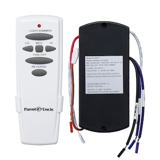 White 3-Speed Universal Ceiling Fan Remote Control with Wall Holder
