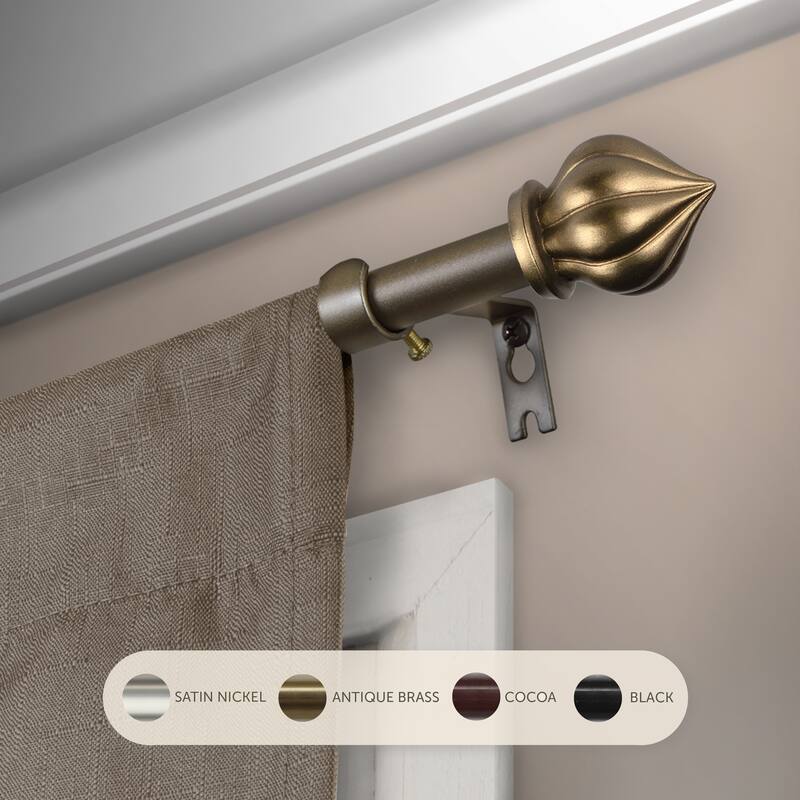 InStyleDesign Jan Curtain Rod 5/8-inch dia. - 84 to 120 inches - Antique Gold