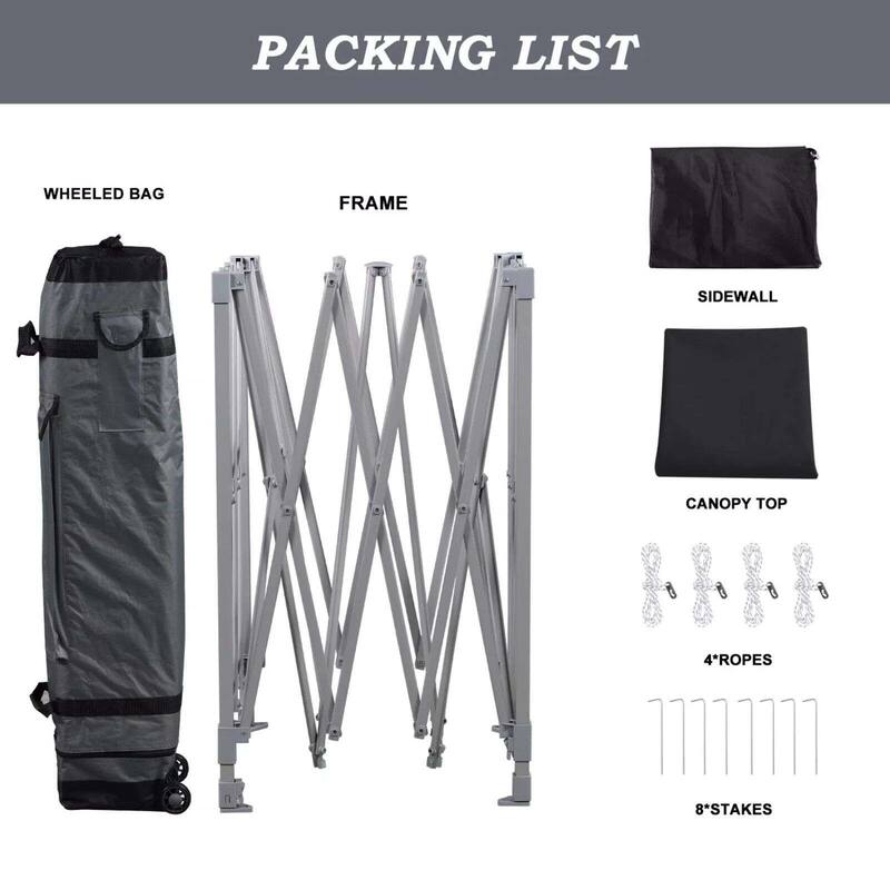 Aoodor 12'x12'Pop Up Canopy Tent with Removable Mesh Window Sidewalls, Portable Instant Shade Canopy with Roller Bag