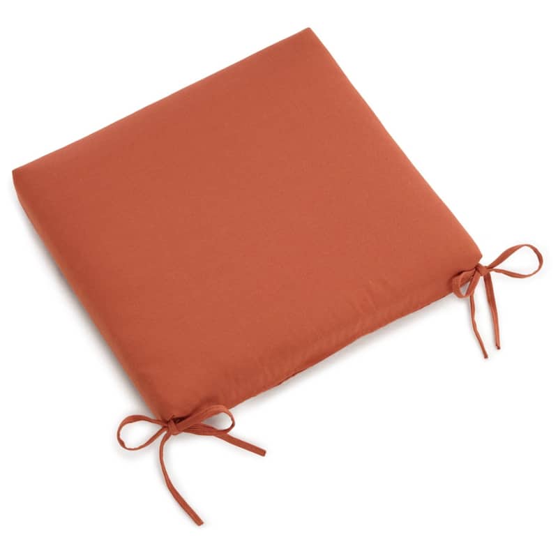 20-inch by 19-inch Twill Indoor Chair Cushion (Set of 1, 2, or 4) - 20 x 19 - Single - Spice