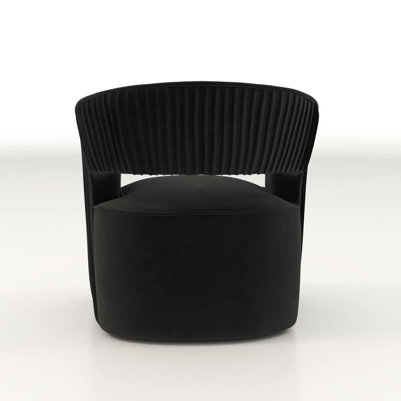 SEYNAR Modern Glam Velvet 360 Degree Swivel Open-Back Accent Armchair Set of 2