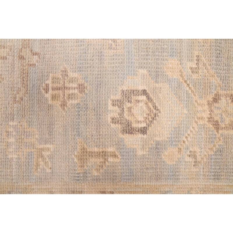 ECARPETGALLERY Hand-knotted Kavya Oushak Light Blue Wool Rug - 9'0 x 11'9