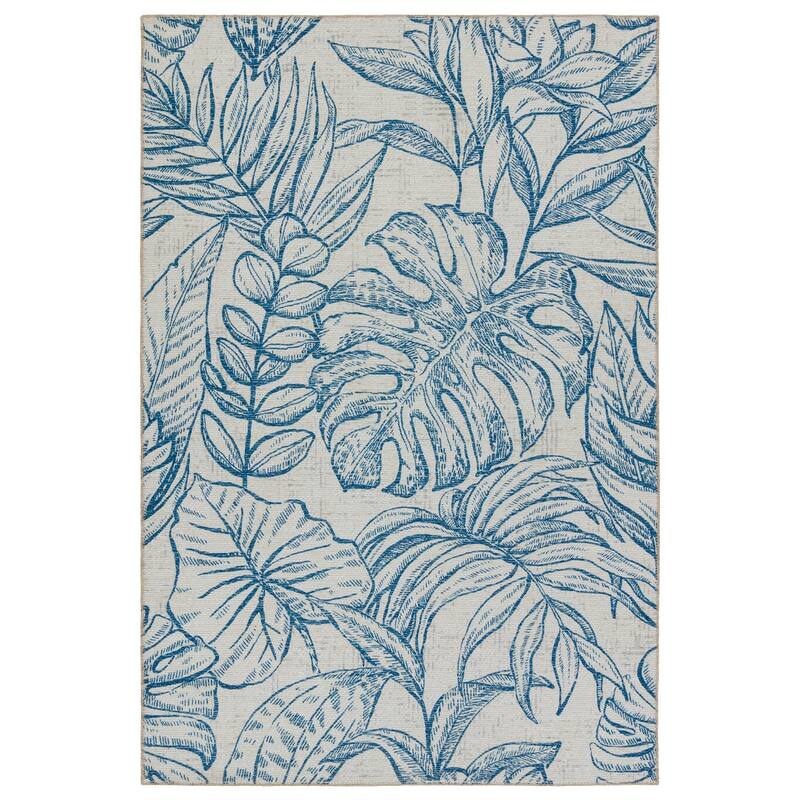 Tropic Machine Washable Indoor/Outdoor Floral Area Rug - 5'X8'
