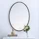 preview thumbnail 11 of 9, Elegant Lighting 34 Inch Oval Mirror with Metal Frame