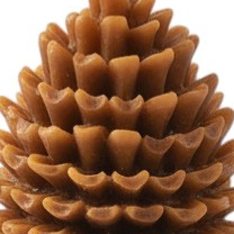 3" Brown Unscented Dimensional Pinecone Candle
