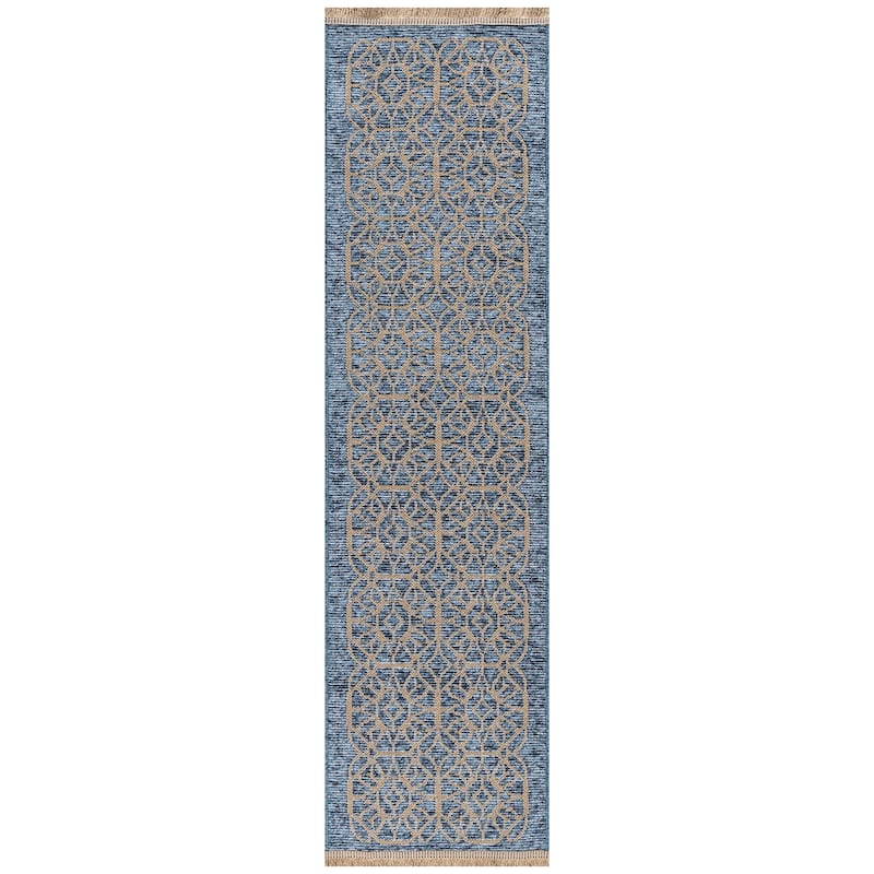 Liora Manne Mercer Tracery Indoor Rug - 1'11" x 7'6" - Blue