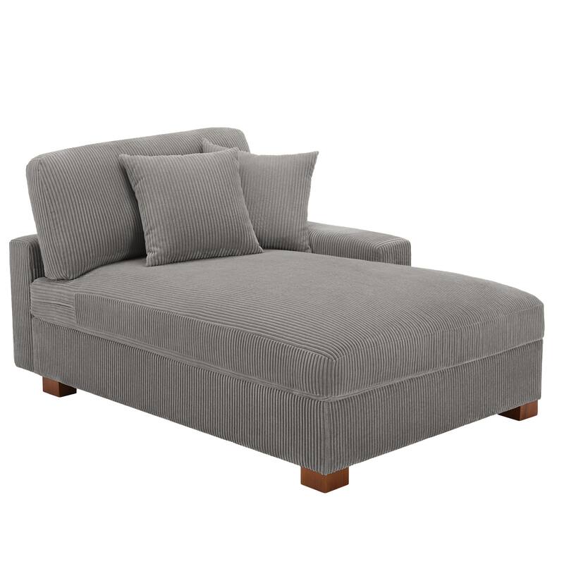 Modern Modular Sectional Sofa Corduroy Chaise Lounges