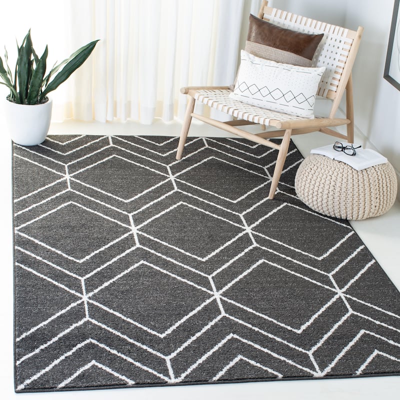 SAFAVIEH Adirondack Juvelina Modern Geometric Rug - 4' x 6' - Brown/Ivory