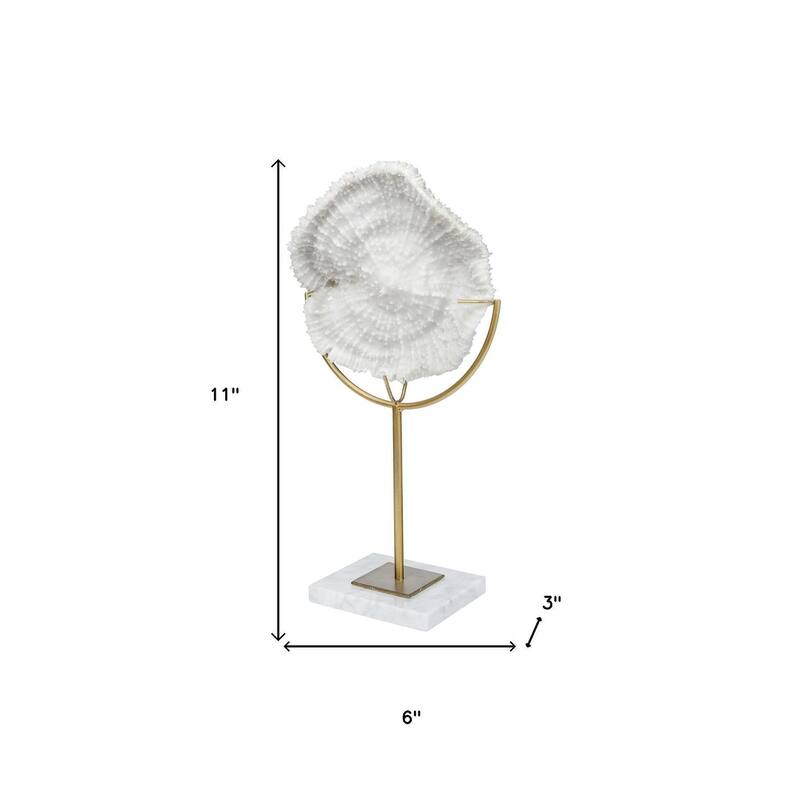 White and Gold Coastal Sculpture