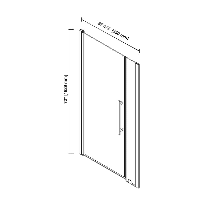 Pasadena Alcove Frameless Pivot Shower Door, 2025