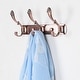 preview thumbnail 1 of 4, Dual Wall Hook Stainless Steel Base 9.6 Inch 3 Hooks Coat Towel Holder - Copper