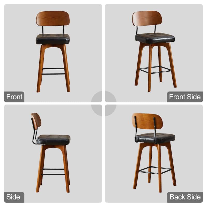 Swivel Bar Stool Set of 2/3/4 with Back Support