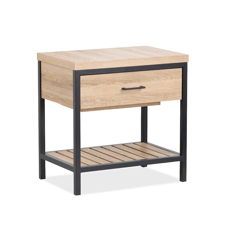 Magnussen Home Bastain Putnum Ivory Open Nightstand - 1-drawer
