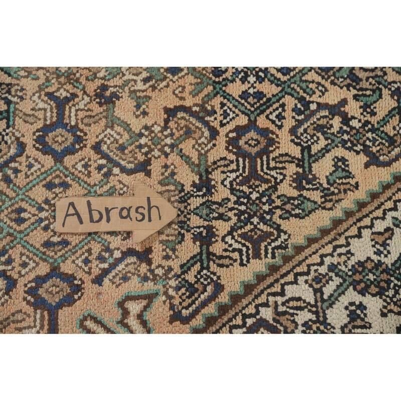 Hand Knotted Oriental 100% Wool Carpet Traditional Medallion Peach Hamedan Area Rug - 12' 11'' X 10' 0''