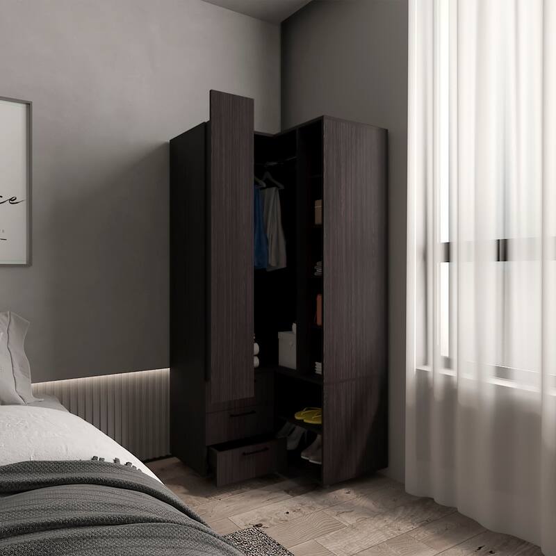 Toulouse Corner Armoire White - N/A