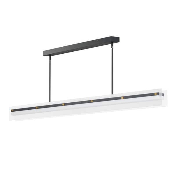 slide 2 of 4, Maxim 21195 Spectre 62" Wide LED Linear Pendant Black / Natural Aged Brass