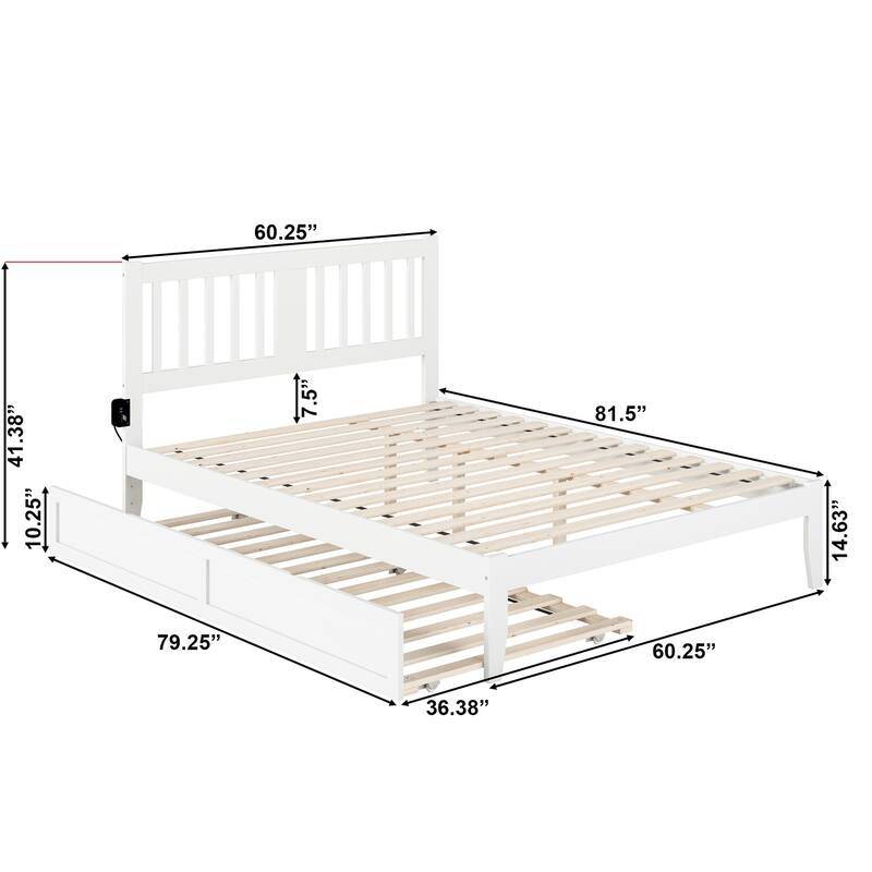 Tahoe Bed with USB Turbo Charger and Twin XL Trundle