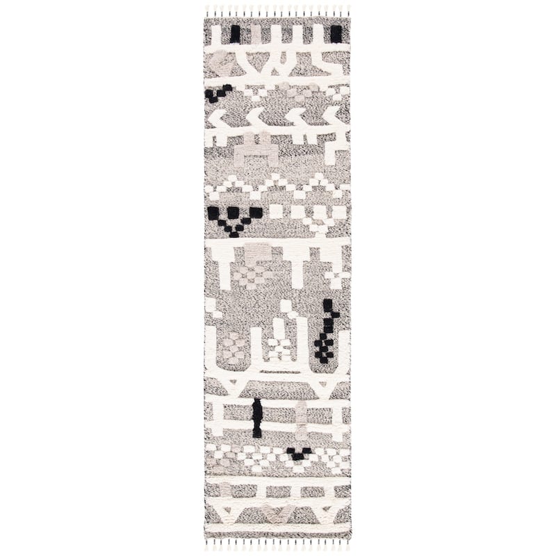 SAFAVIEH Hand-Knotted Casablanca Shag Tsung Tribal Wool Rug