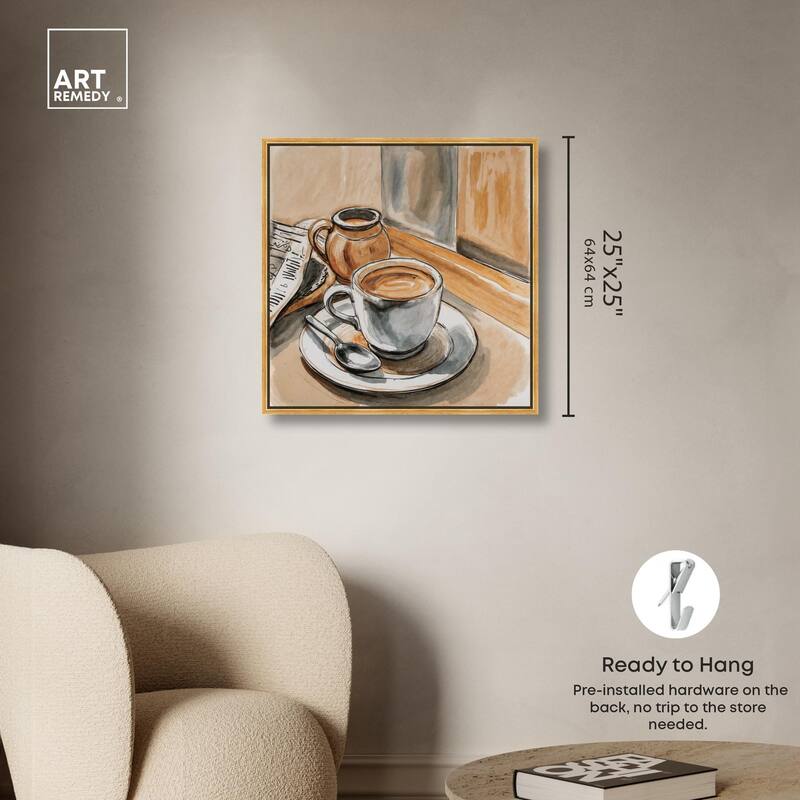 Sunday Coffee Canvas by Art Remedy