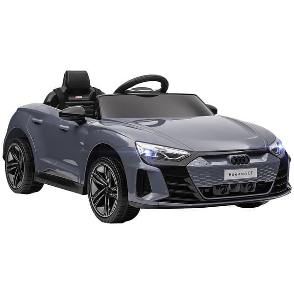 slide 2 of 42, Licensed Audi RS E-tron GT 12V Ride On Car, Electric Toy for Kids, 3.1 MPH, Remote Control, Music & Suspension Gray