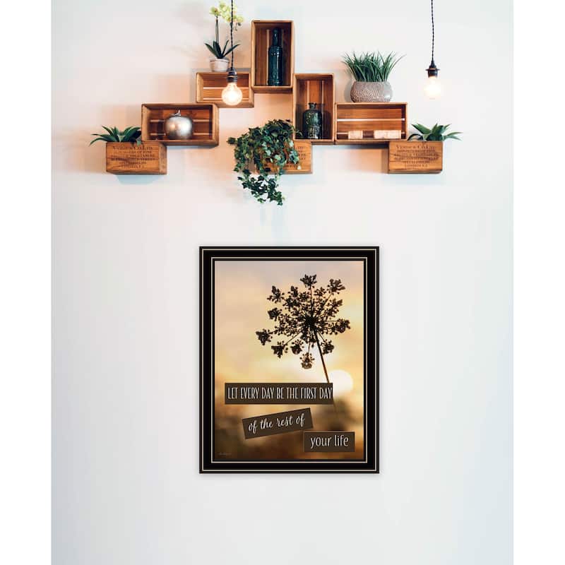 TrendyDecor4U Contemporary "The First Day" Framed Print Wall Art