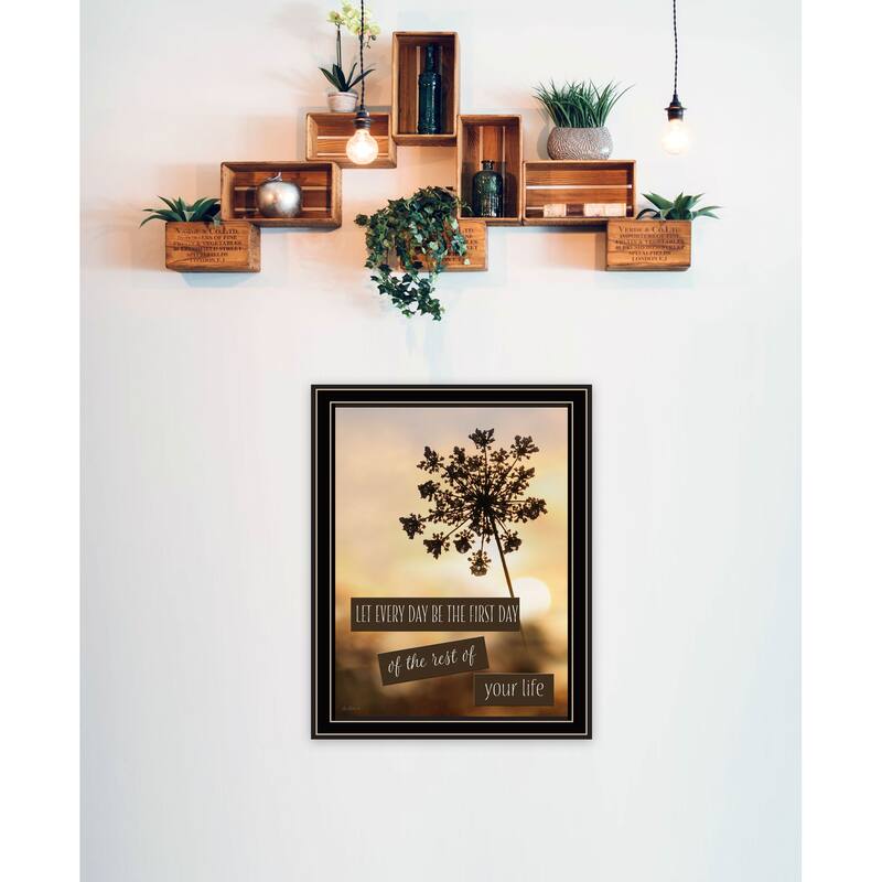 TrendyDecor4U Contemporary "The First Day" Framed Print Wall Art