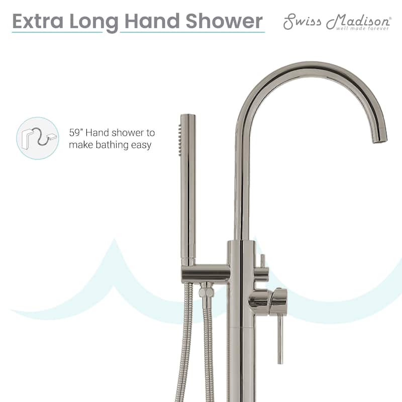 Ivy Freestanding Bathtub Faucet in Brushed Gold