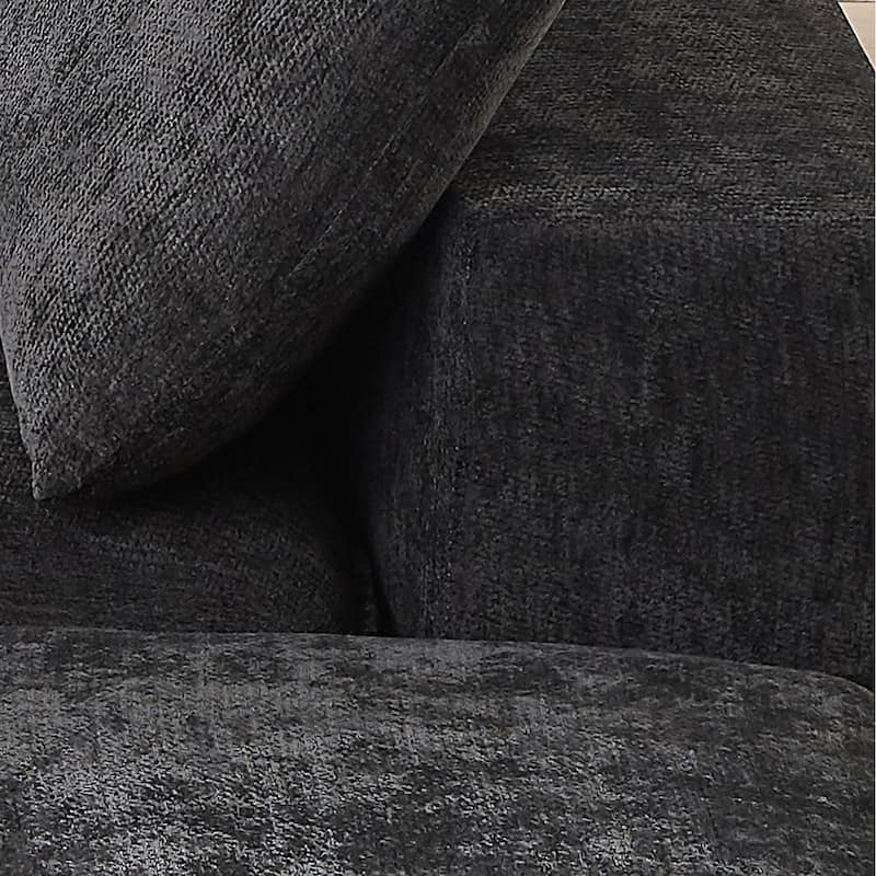 108.26" L-Shaped Modern Chenille Cloud Sofa with Two Pillows